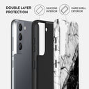 Fatal Contradiction - Black & White Marble Samsung Galaxy S21 Case 6