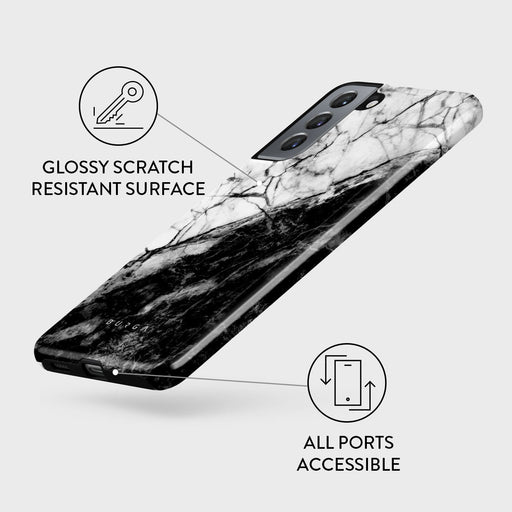 Fatal Contradiction - Black & White Marble Samsung Galaxy S21 Case 7