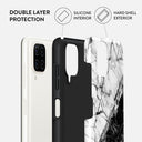 Fatal Contradiction - Black & White Marble Samsung Galaxy A12 4G Case 6