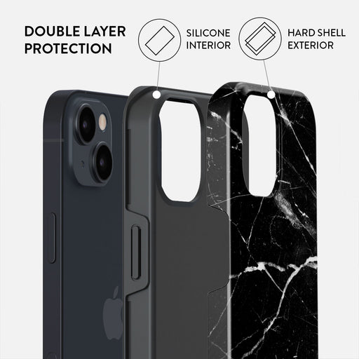 Noir Origin - Black Marble iPhone 14 Plus Case 6