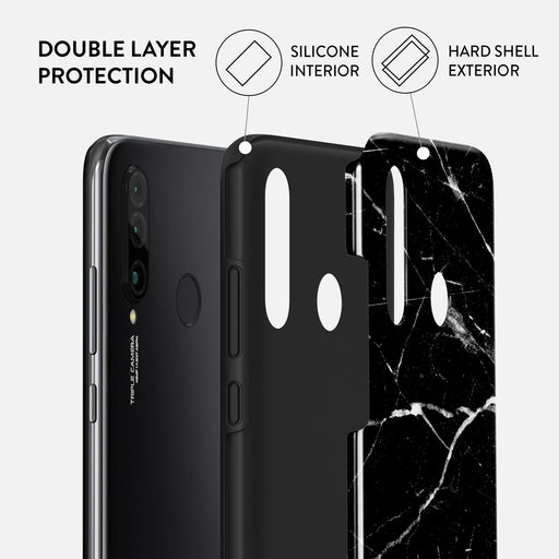 Noir Origin - Black Marble Huawei P30 Lite Case 6