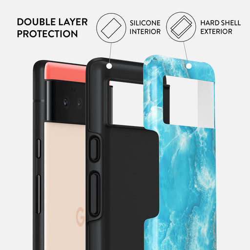 Ocean Waves - Blue Google Pixel 6 Case 2