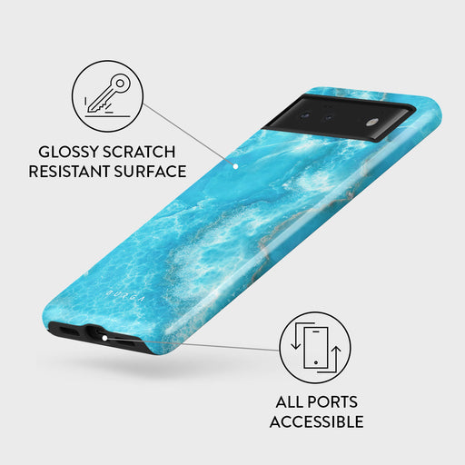 Ocean Waves - Blue Google Pixel 6 Case 3