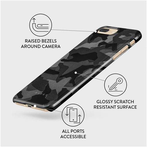 Night Black Camouflage - iPhone 7 Plus / 8 Plus Case 3