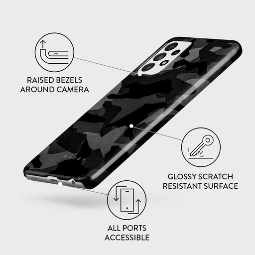 Night Black Camouflage - Samsung Galaxy A72 4G / 5G Case 3