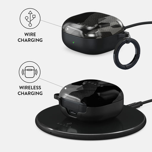 Night Black Camouflage - Samsung Galaxy Buds Pro Case 3