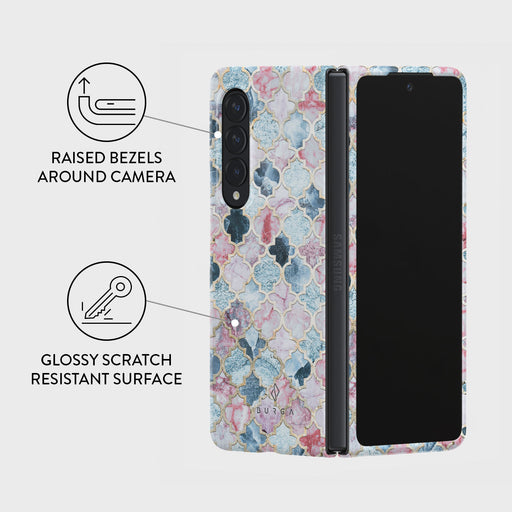 Pink Beach - Mosaic Samsung Galaxy Z Fold 3 Case 3