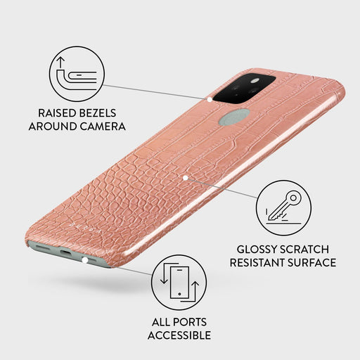 Pink Croco - Google Pixel 5 Case 3