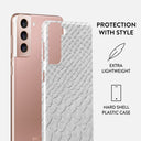 Glacial Desert - White Snakeskin Samsung Galaxy S21 Plus Case 2