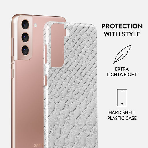 Glacial Desert - White Snakeskin Samsung Galaxy S21 Plus Case 2