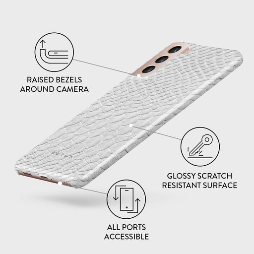 Glacial Desert - White Snakeskin Samsung Galaxy S21 Plus Case 3