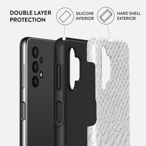 Glacial Desert - White Snakeskin Samsung Galaxy A32 5G Case 2