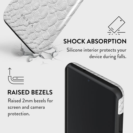 Glacial Desert - White Snakeskin Huawei P30 Lite Case 8
