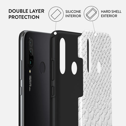 Glacial Desert - White Snakeskin Huawei P30 Lite Case 6