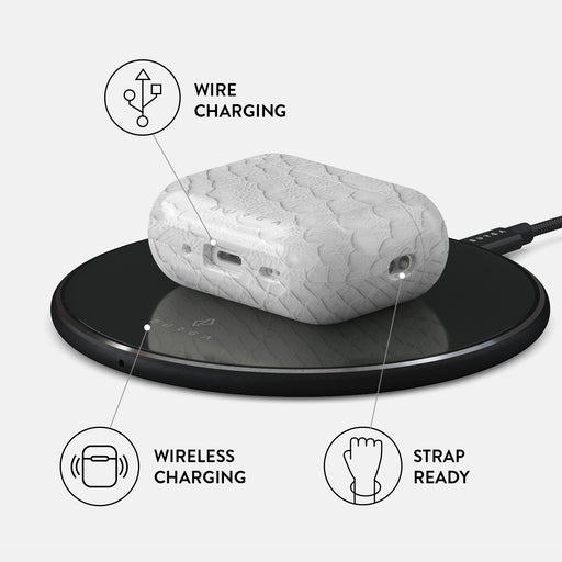 Glacial Desert - White Snakeskin AirPods Pro 2 Case 3