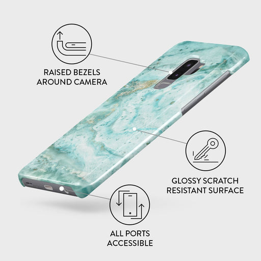 Uluwatu Waves - Teal Samsung Galaxy S9 Plus Case 3