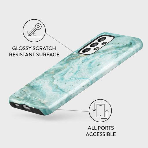 Uluwatu Waves - Teal Samsung Galaxy A73 Case 3