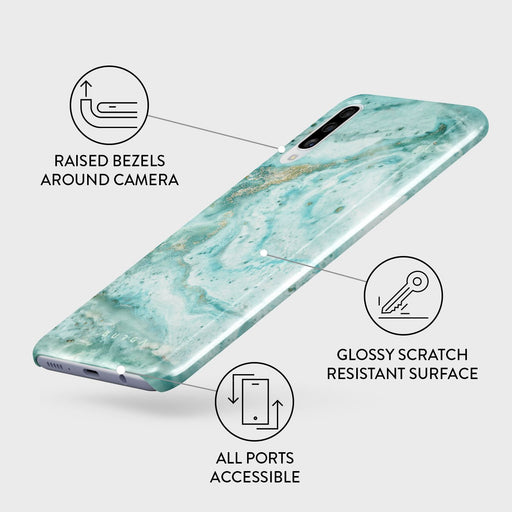 Uluwatu Waves - Teal Samsung Galaxy A50 Case 3