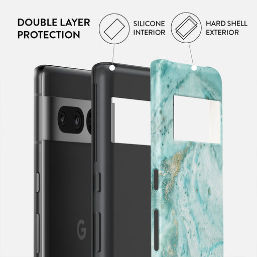 Uluwatu Waves - Teal Google Pixel 7 Pro Case 2