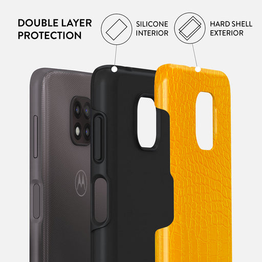 Canary Yellow - Snake Skin Motorola Moto G Power 2021 Case 2