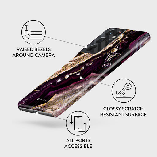 Purple Skies - Marble Samsung Galaxy S21 Ultra Case 3