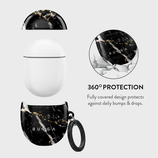Make A Wish - Gold Marble Google Pixel Buds A Case 2