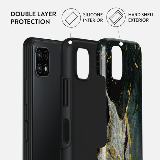 Northern Lights - Marble Samsung Galaxy A22 5G Case 2