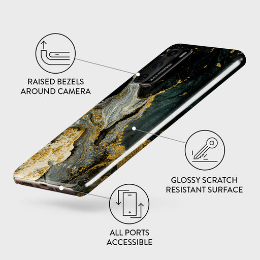 Northern Lights - Marble Huawei P40 Case 3