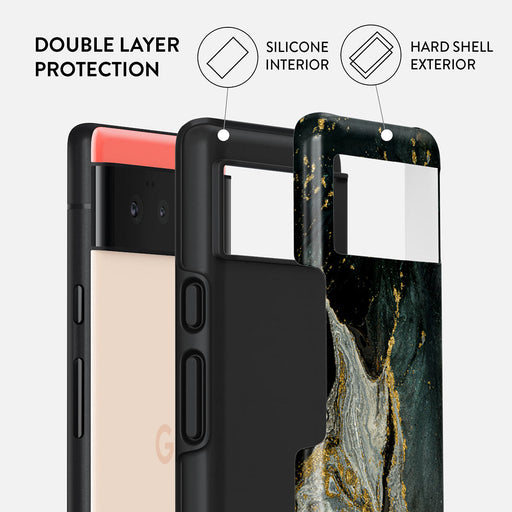 Northern Lights - Marble Google Pixel 6a Case 2