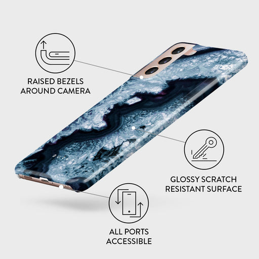 Frozen Lake - Gray Marble Samsung Galaxy S21 Plus Case 3