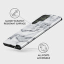 White Winter - Classy Marble Samsung Galaxy S23 Ultra Case 5