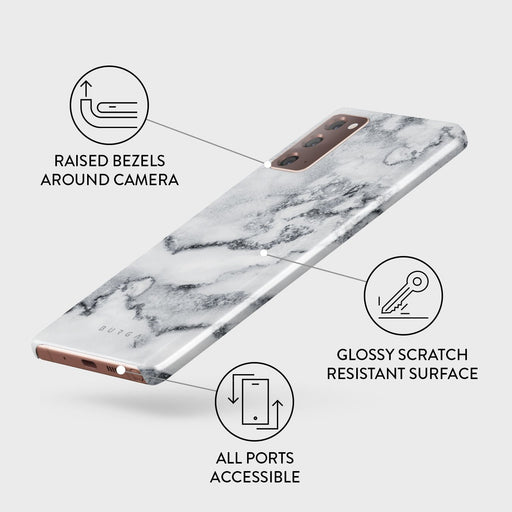 White Winter - Classy Marble Samsung Galaxy Note 20 4G / 5G Case 3