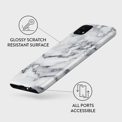 White Winter - Classy Marble Samsung Galaxy A22 5G Case 3