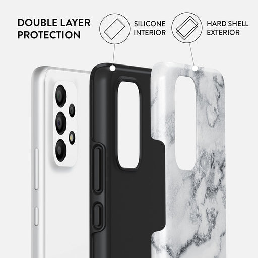 White Winter - Classy Marble Samsung Galaxy A73 Case 2